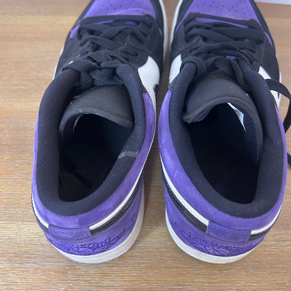 Air Jordan 1 Low Court Purple 553558-125; Size US Men’s 10.5 - Picture 10 of 12